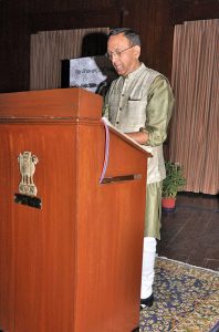Delivering speech at Raj Bhavan